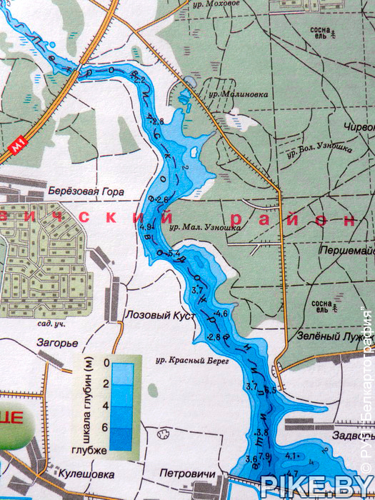 Multimaps.ru Карта Глубин Яузское Водохранилище Место Точка Окуня
