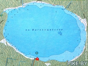 Выгонощанское озеро карта глубин